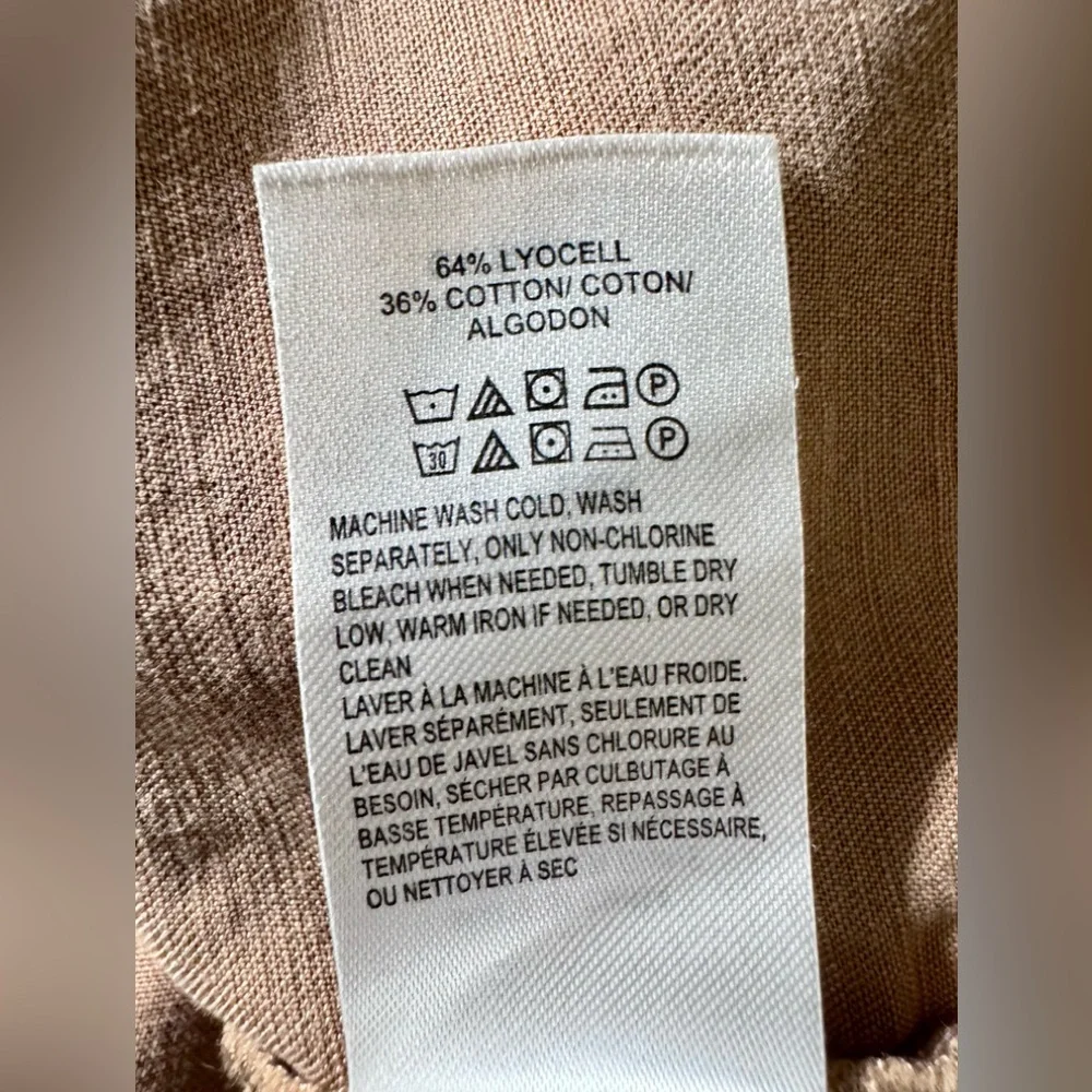 LUCKY BRAND Lightweight Utility Jacket Button Front Shacket Camel Tan Women's XS
